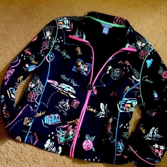 Vintage Koret Black Vacation Jacket L - Picture 1 of 15